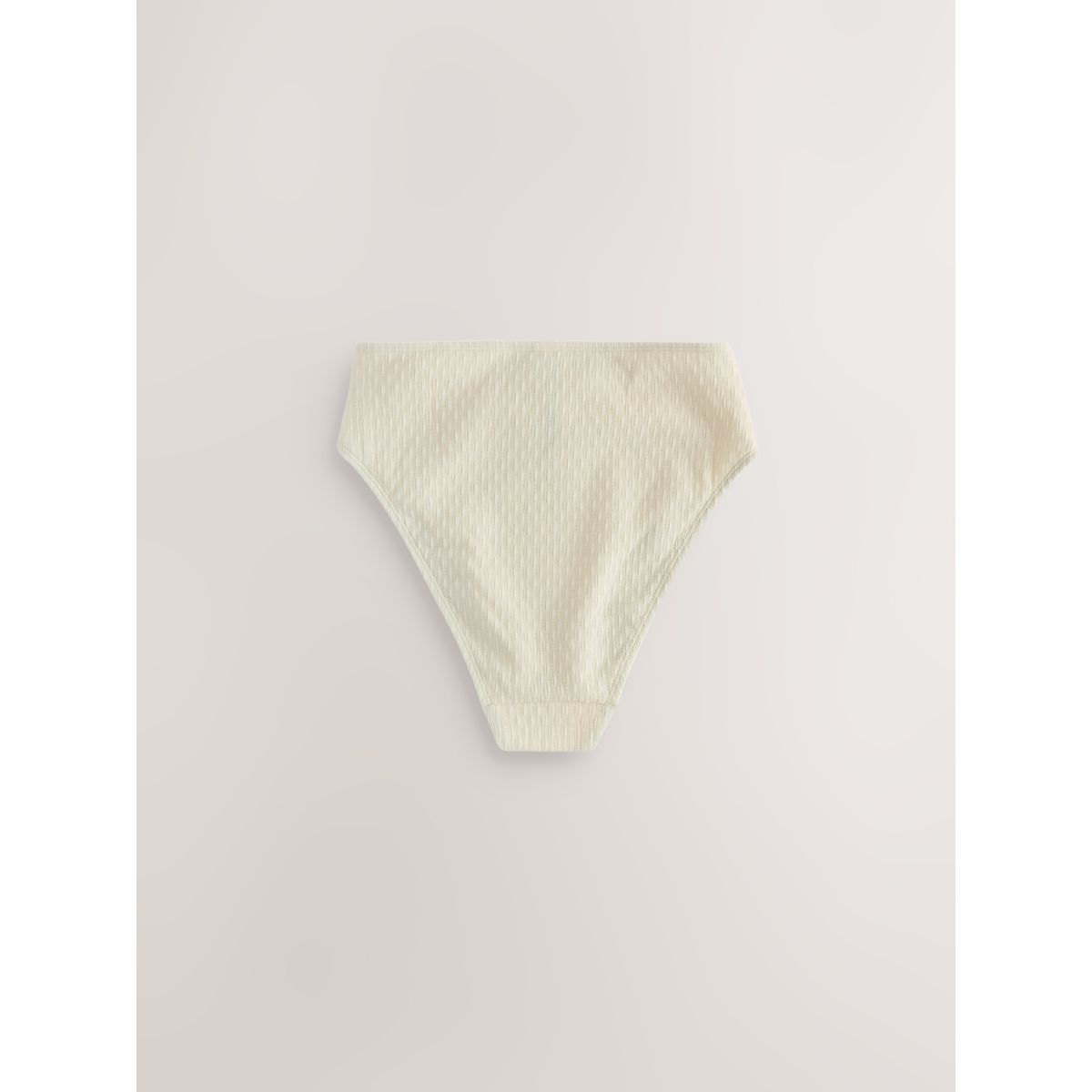 Bas de bikini taille haute éléments métal crème tissée, NEXT