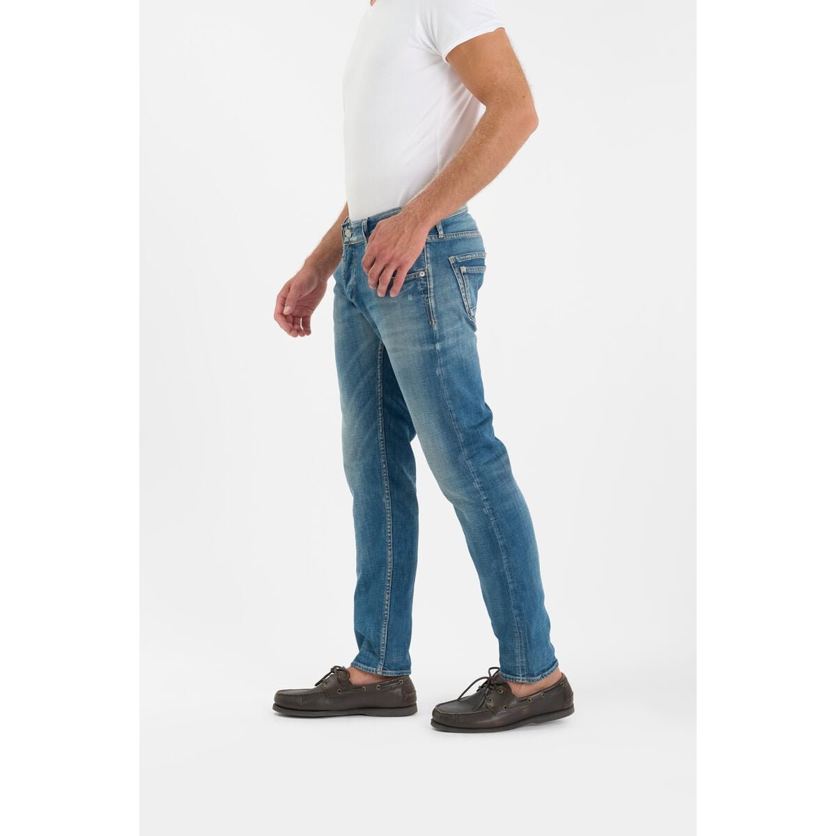Jeans slim stretch 700/11, longueur 34 blue, LE TEMPS DES CERISES