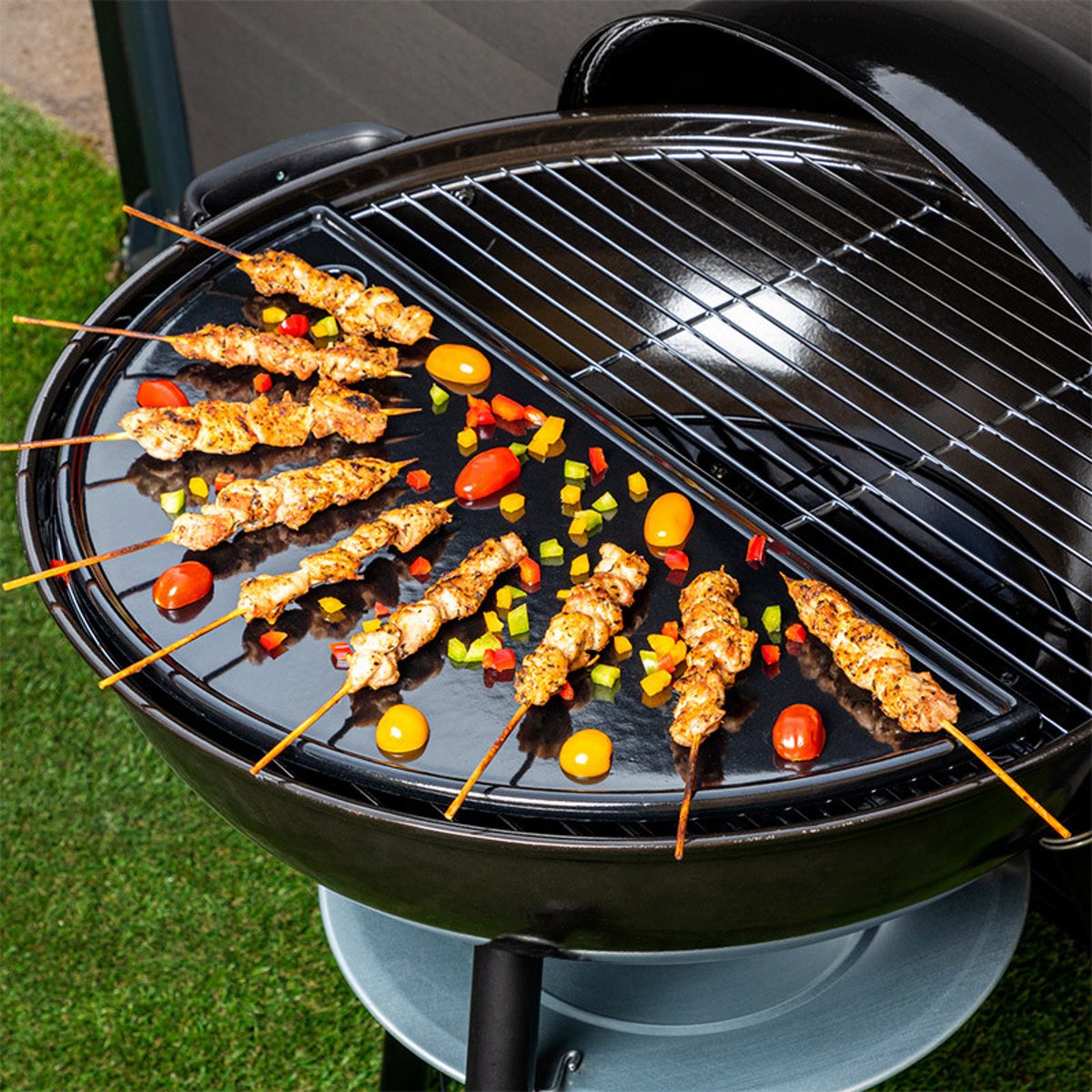 Plancha demi-lune pour barbecue noir, SOMAGIC