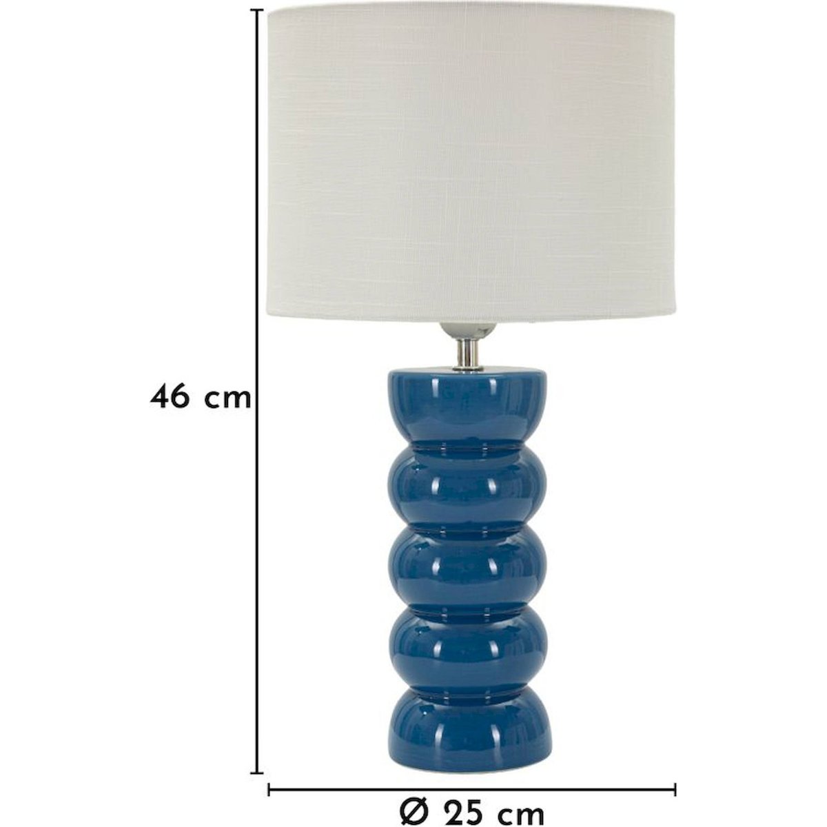 Lampe à poser céramique sculpturale MODERN bleu et blanc, RECOLLECTION
