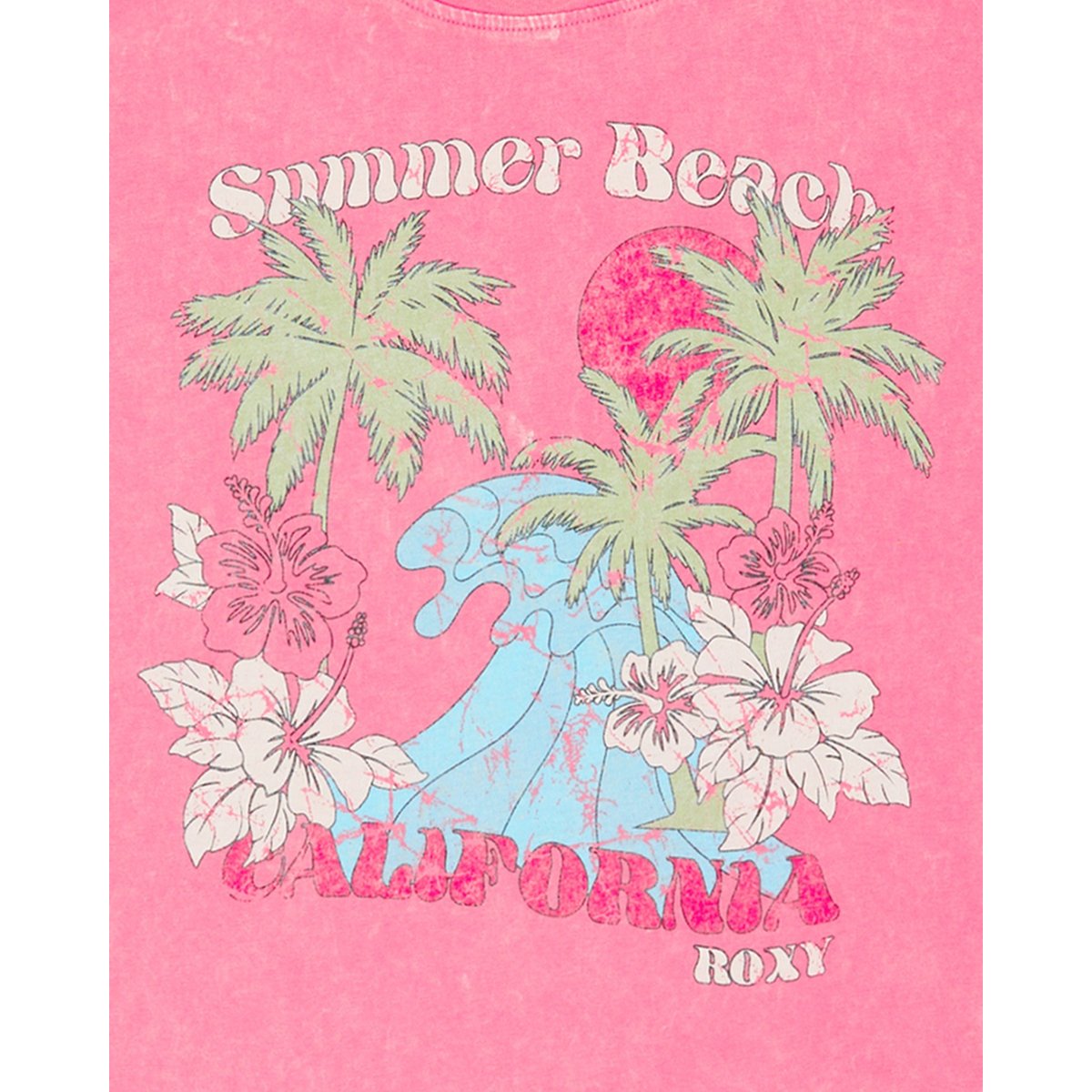 T-Shirt, manches courtes, col rond, . rose pink cosmos, ROXY