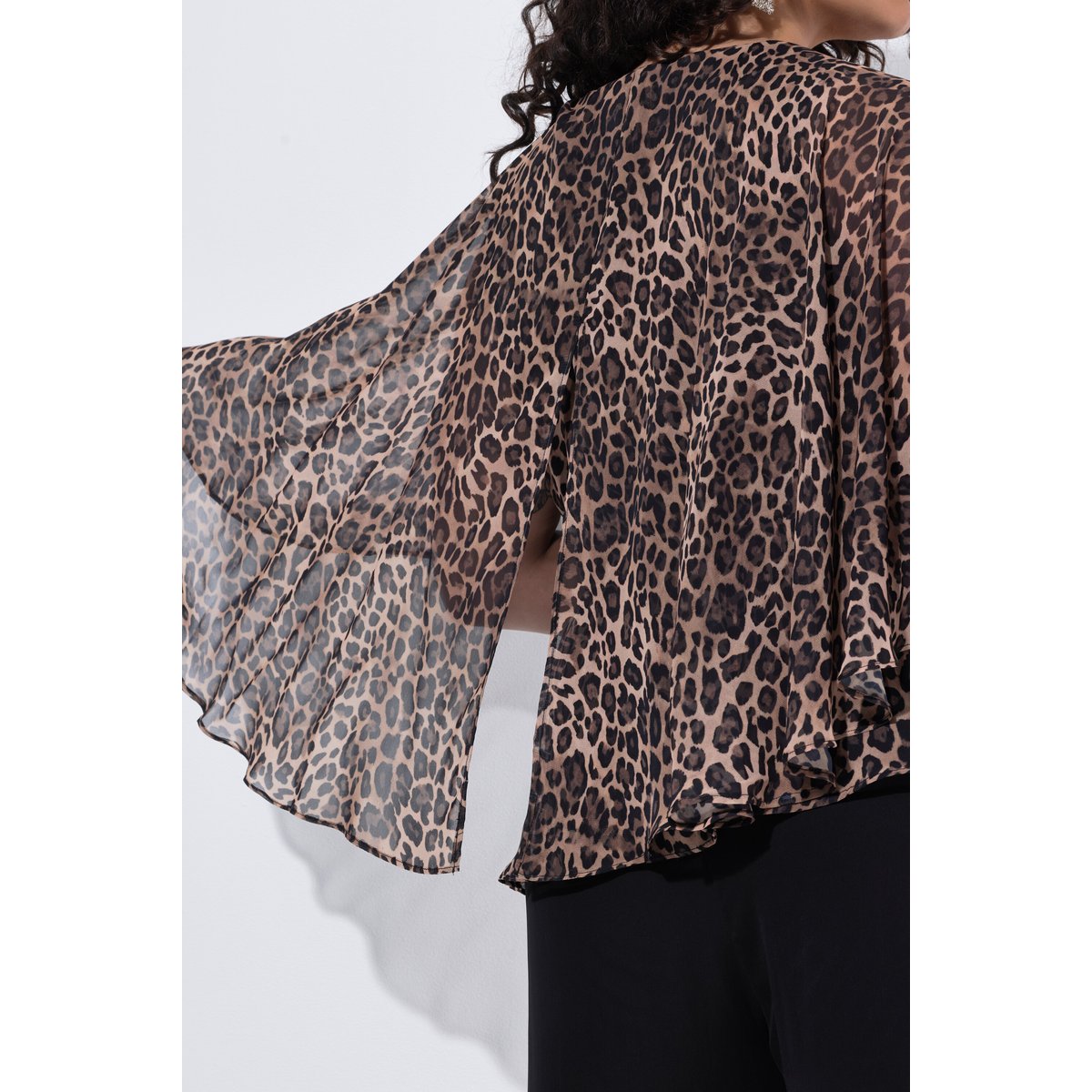 Blouse en mousseline motif léopard champagne clair, ULLA POPKEN