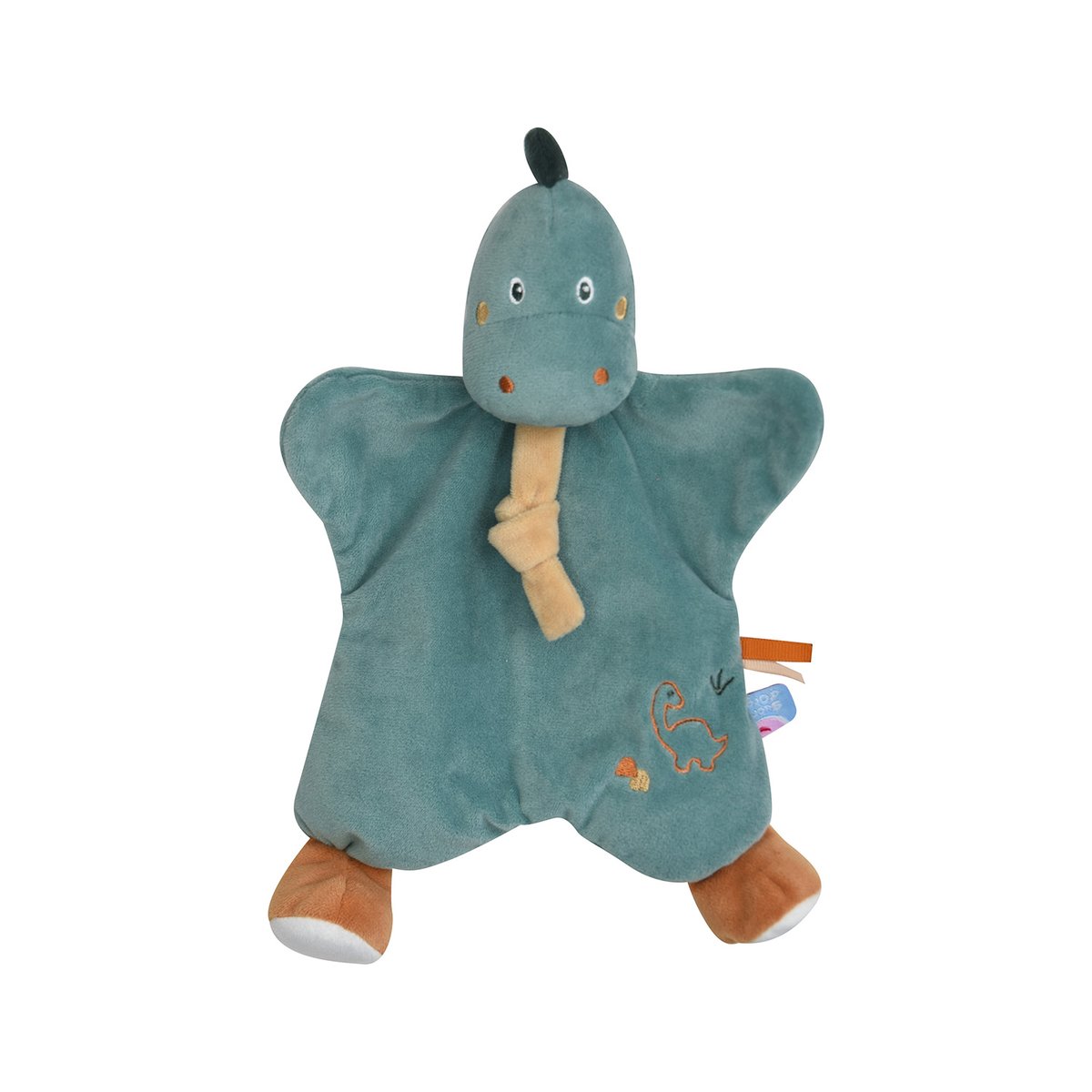 Doumou tetinou dinosaure velours doux vert, SUCRE D'ORGE
