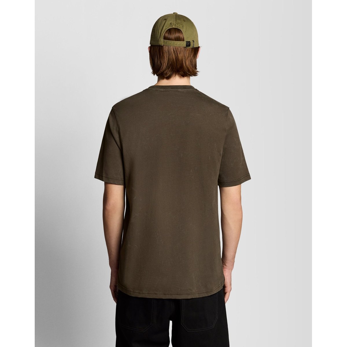 T-shirt en coton délavé épais noir doux, LYLE & SCOTT