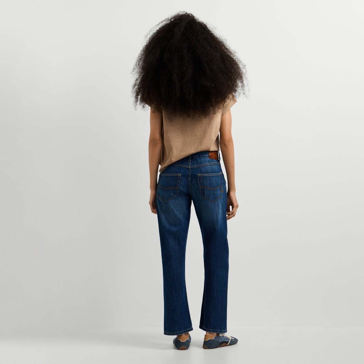 Craft - Jean Coupe Boyfriend, Taille Moyenne classique mid blue damage, PEPE JEANS