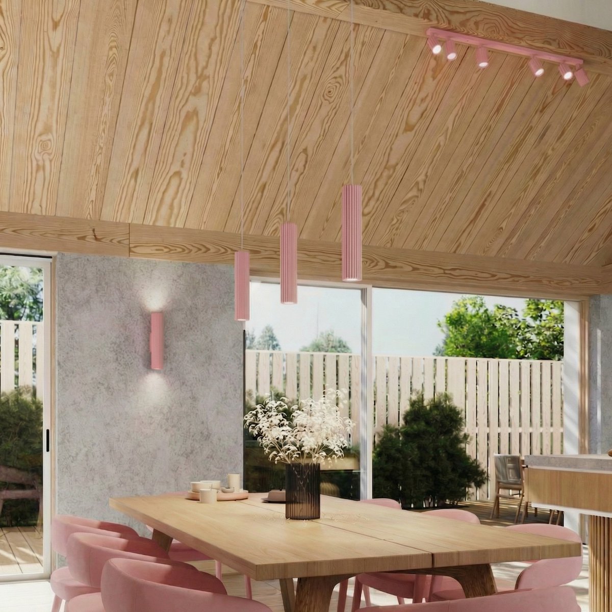 Applique murale Aluminium Rose GU10 2 KARBON rose, EDEN