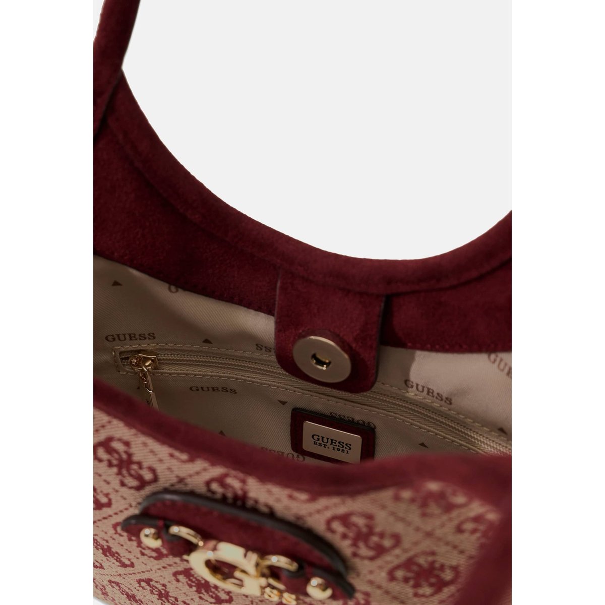 Sac Mini Shopper Logo Samantha rouge multi, GUESS