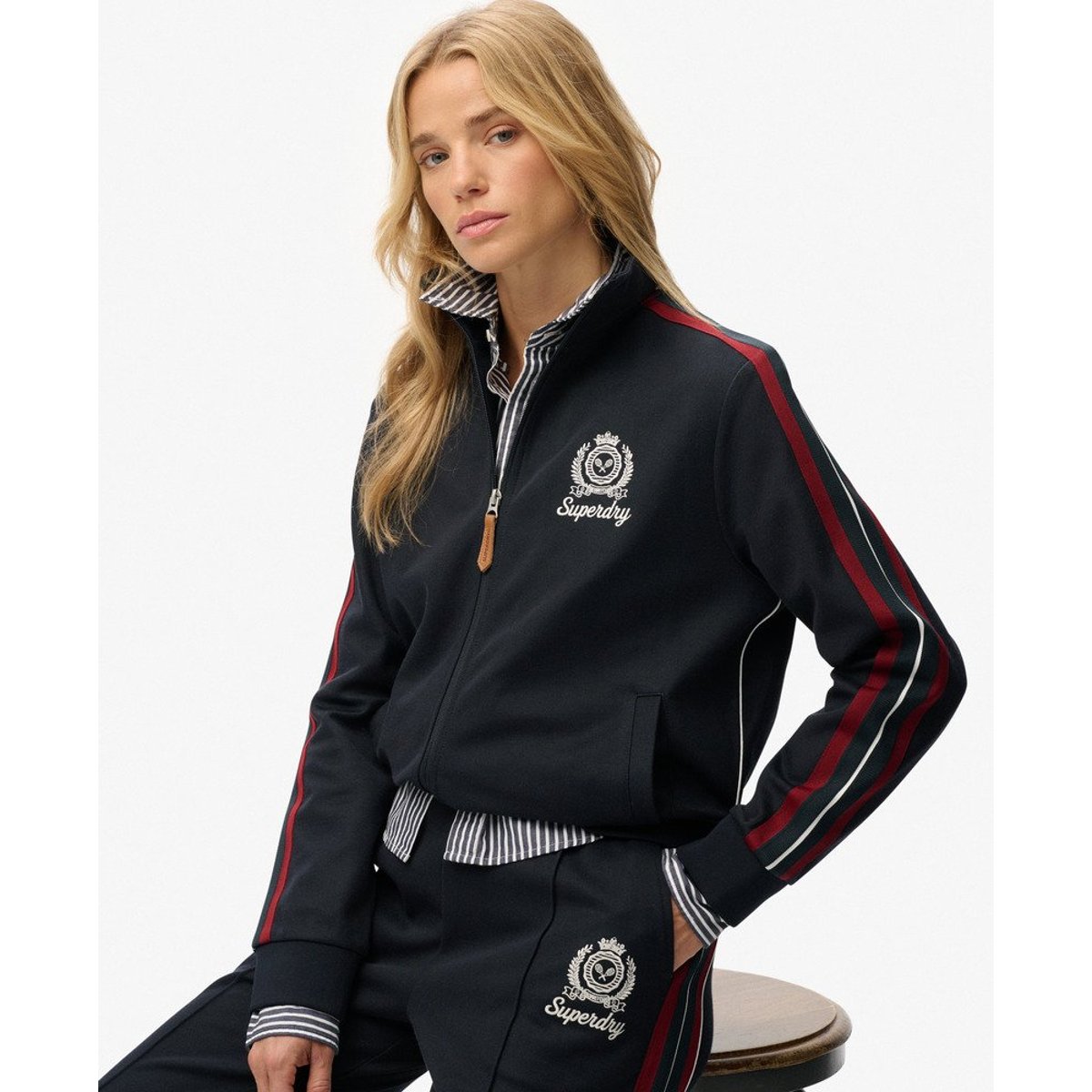 Veste de Survêtement Country Club bleu marine éclipse, SUPERDRY