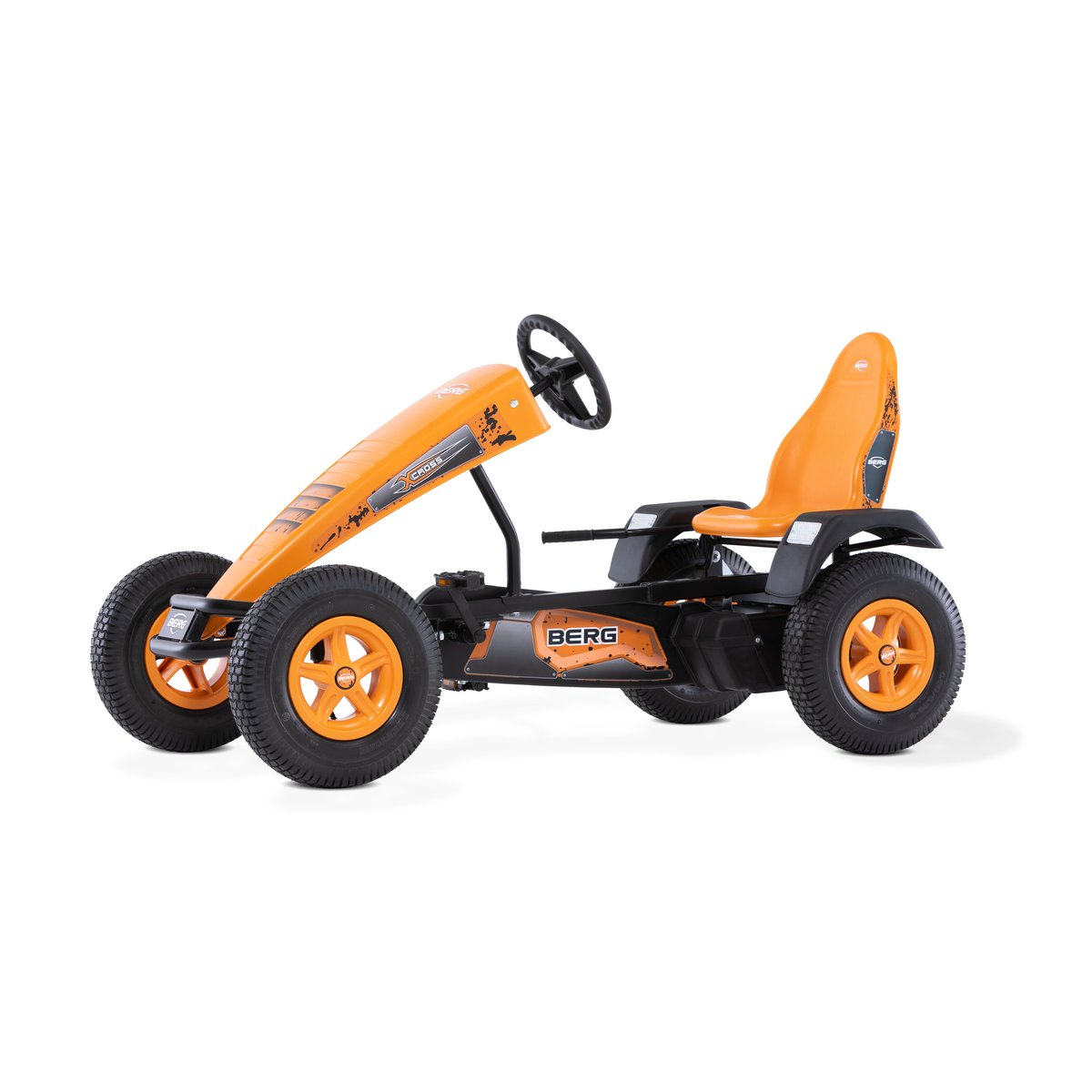Kart à Pédales pour Enfants, 5+ Ans, XL X-Cross BFR-3 orange, BERG TOYS