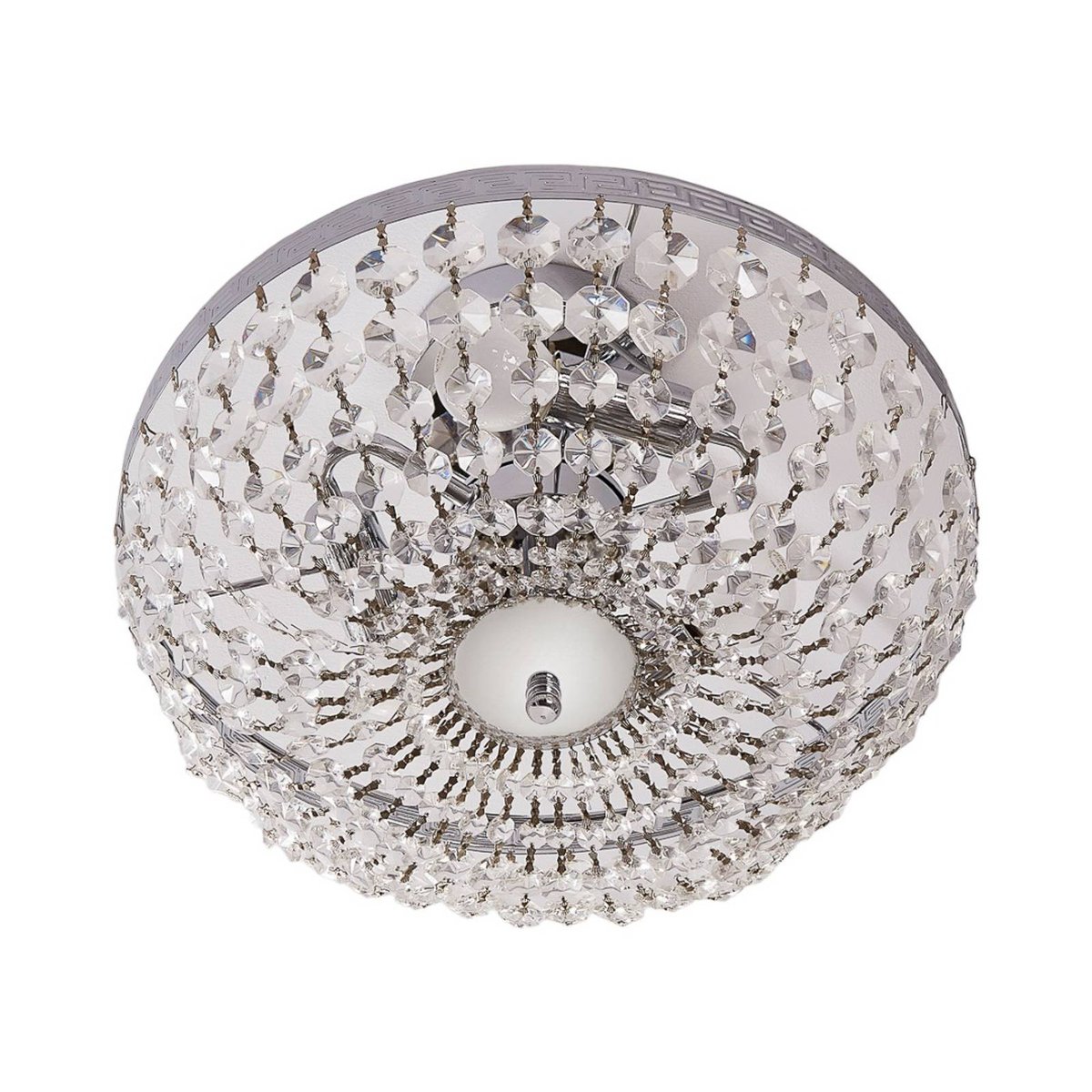 Plafonnier en cristal moderne, Mondrian clair, chrome, LINDBY