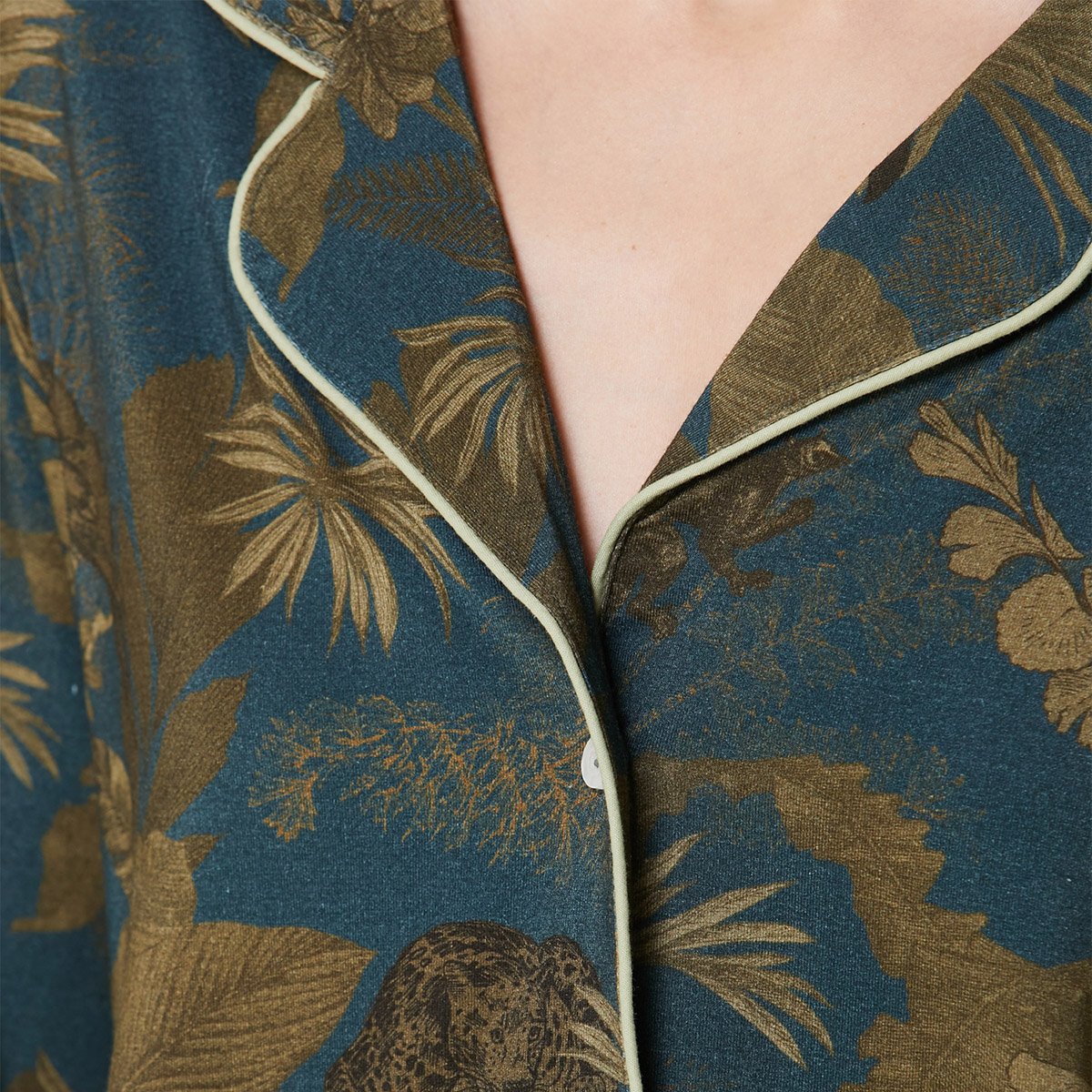 Veste jersey de viscose & élasthanne RAINFOREST bleu dore, GARNIER THIEBAUT