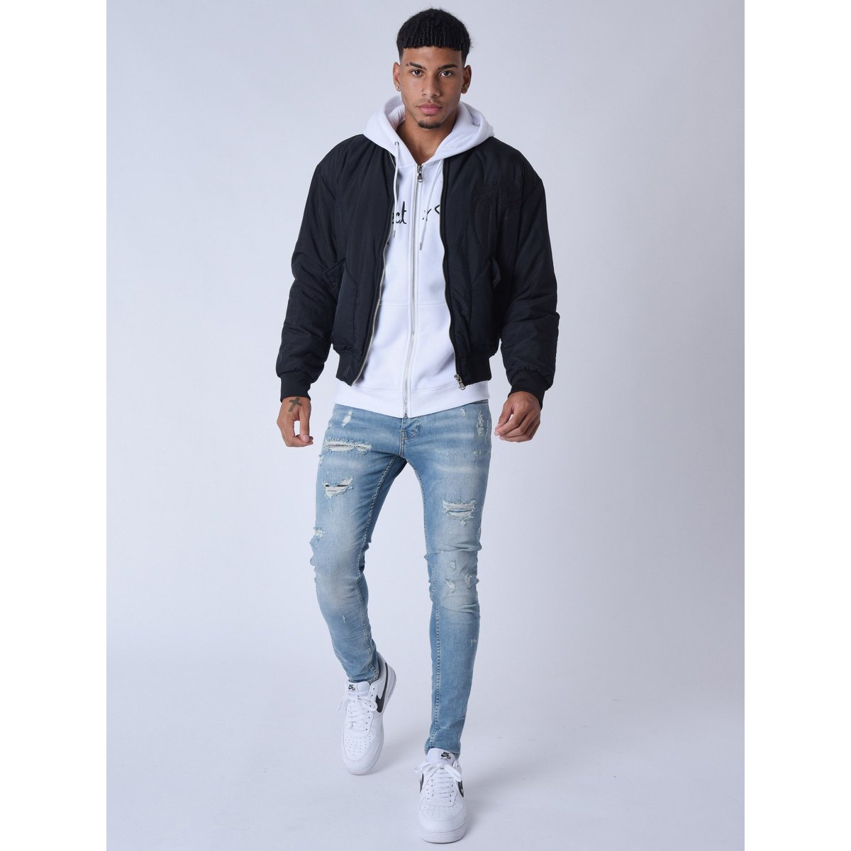 Veste matelassage vague noir, PROJECT X