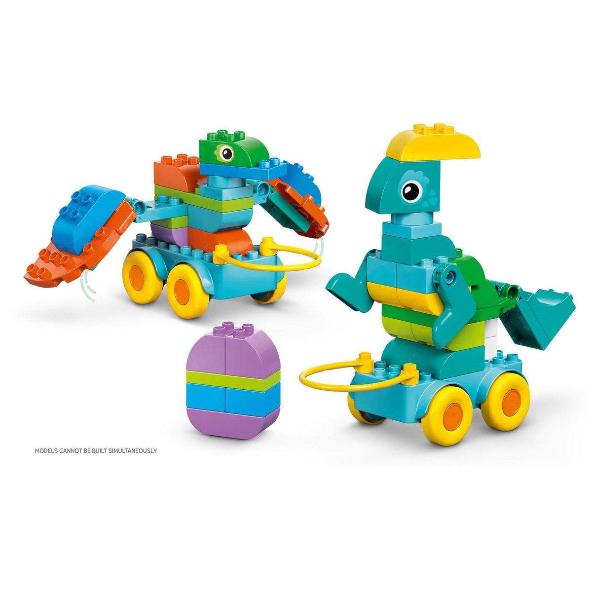 LEGO DUPLO - Dinosaures sur Roues 3-en-1 - Set de Construction Créatif pour Tout-Petits couleur unique, LEGO