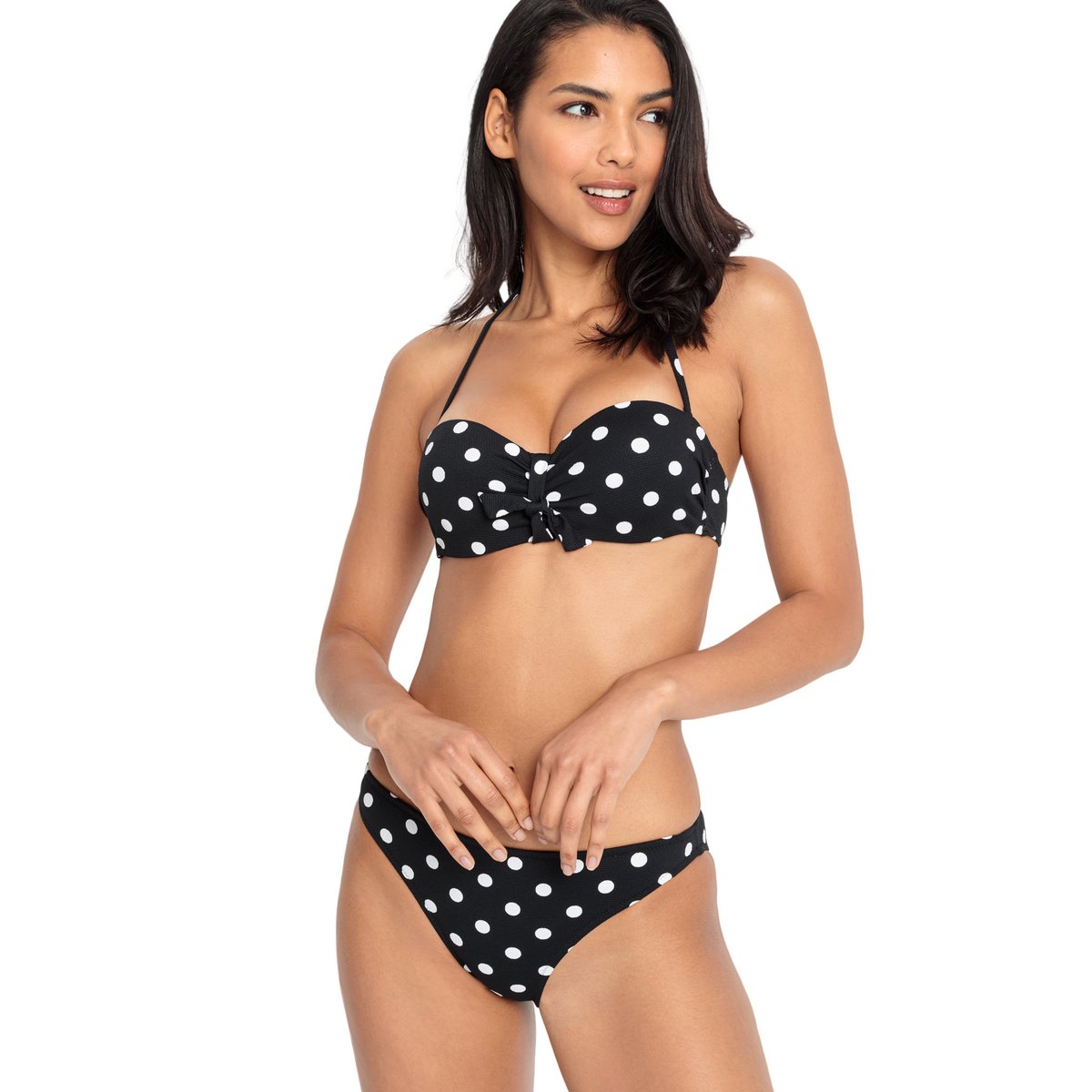 Haut maillot de bain bandeau armaturé préformé Powder noir, LASCANA