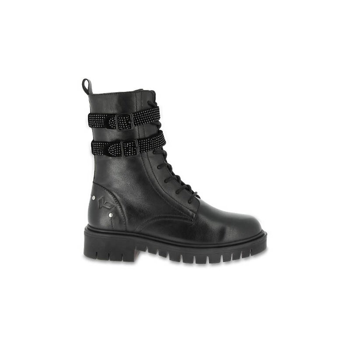 Boots en cuir à lacets Aimie noir, KAPORAL