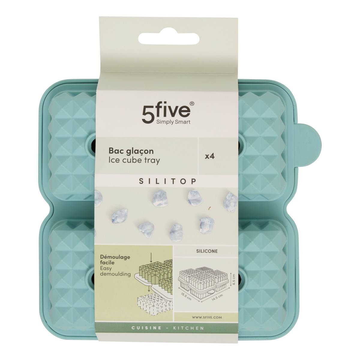 Bac à glaçons cube BASIC bleu, 5FIVE SIMPLY SMART