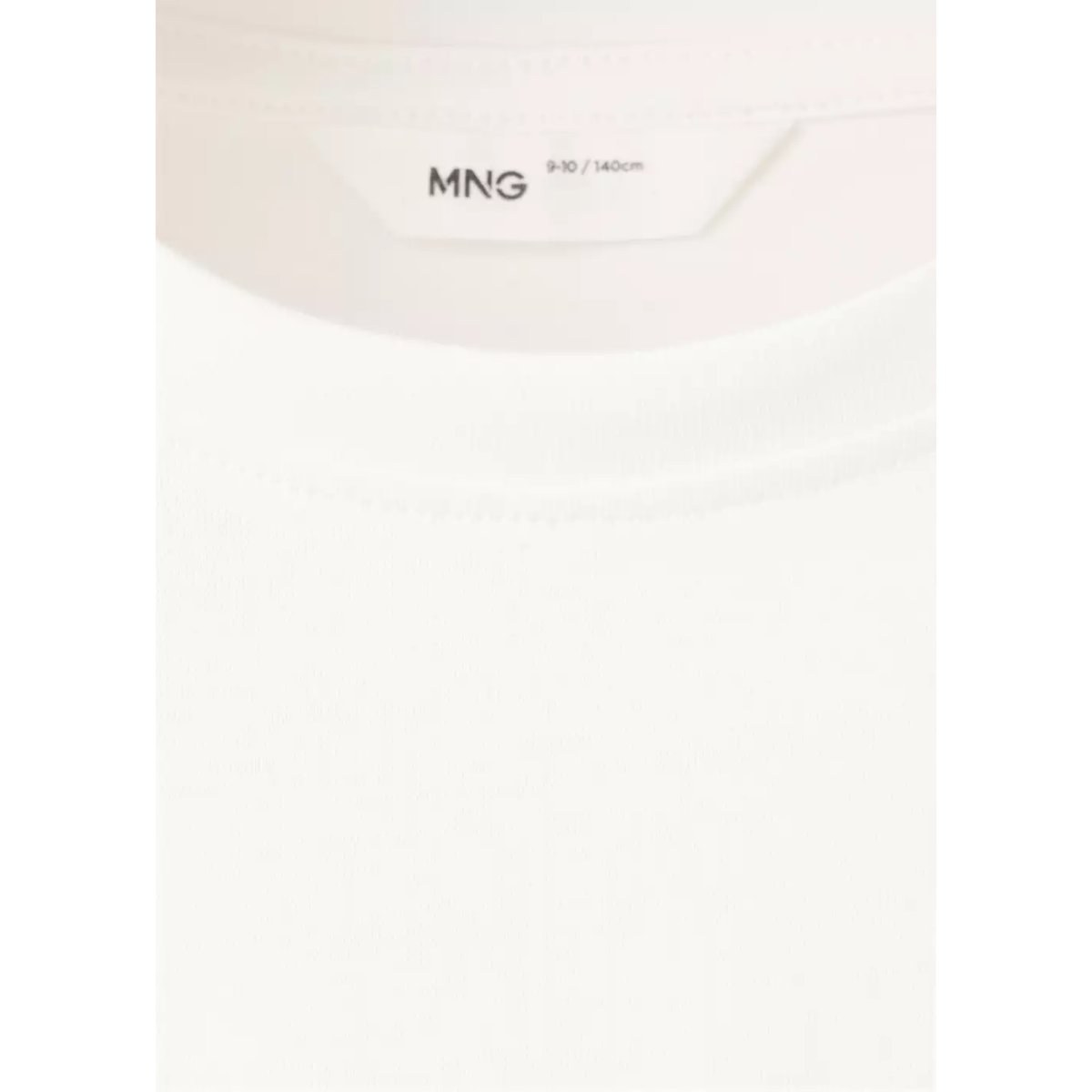 T-shirt coton détail imprimé blanc cassé, MANGO KIDS