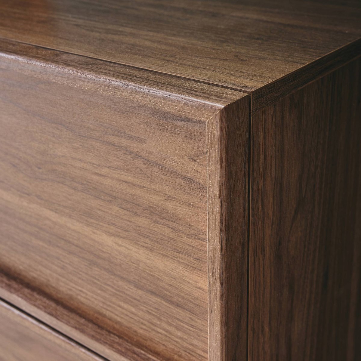 Commode de rangement décor bois 4 tiroirs KUBA noyer, SWEEEK