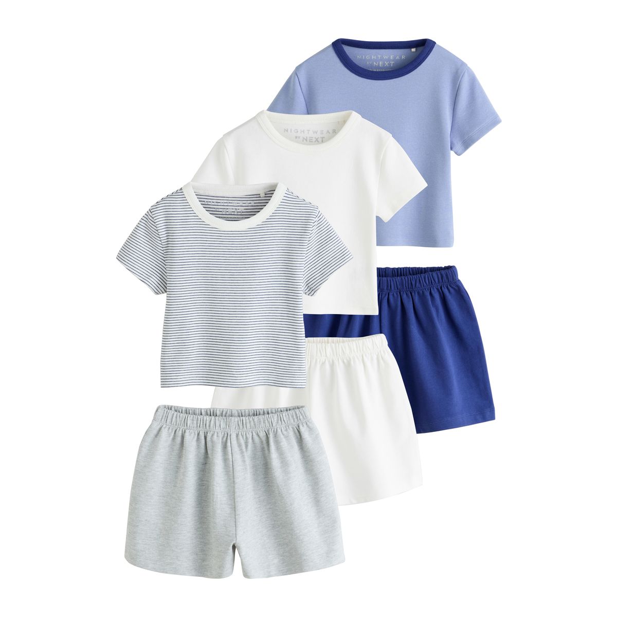 Pyjama short, lot de 3 bleu, NEXT