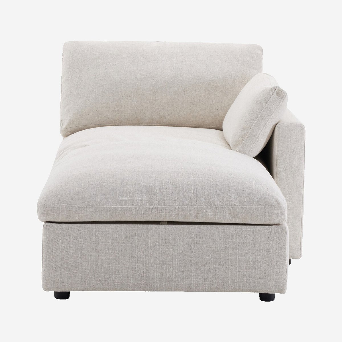 Méridienne coffre réversible en tissu LAVINIO beige, HABITAT