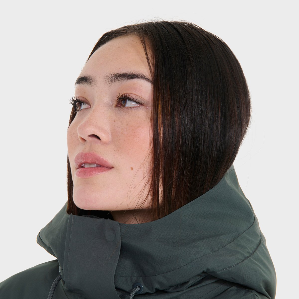 Parka imperméable à capuche vert bouteille, AIGLE