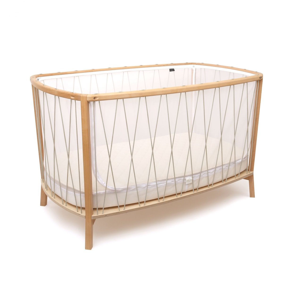 Pack lit bébé Kimi + matelas + alèse + drap vert, CHARLIE CRANE