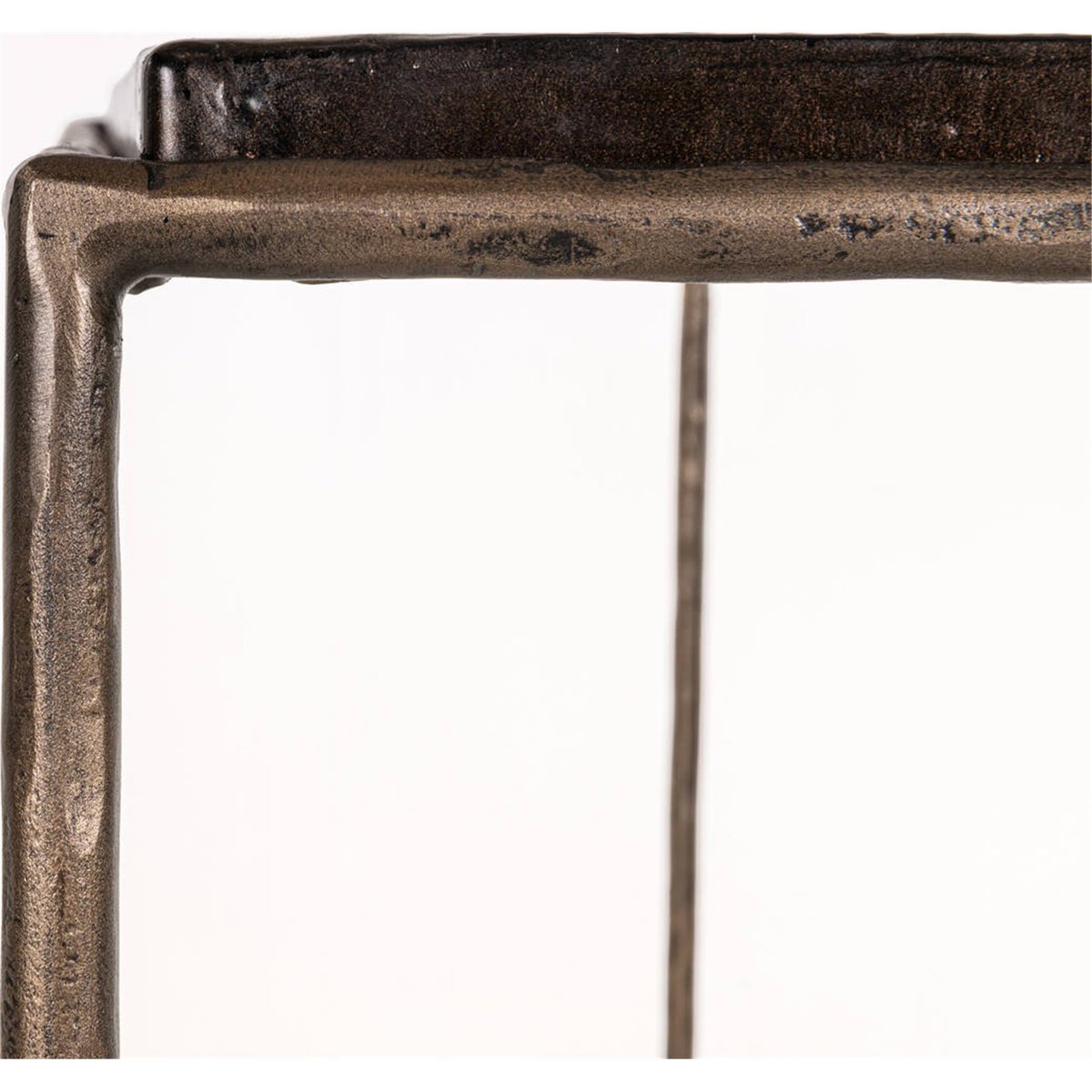 Console en verre et fer forgé bronze, RECOLLECTION