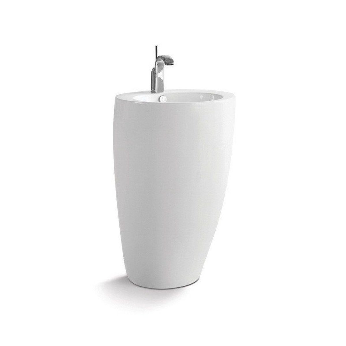 Lavabo colonne en céramique blanche 52x85x53cm BOSTON blanc, MOB IN