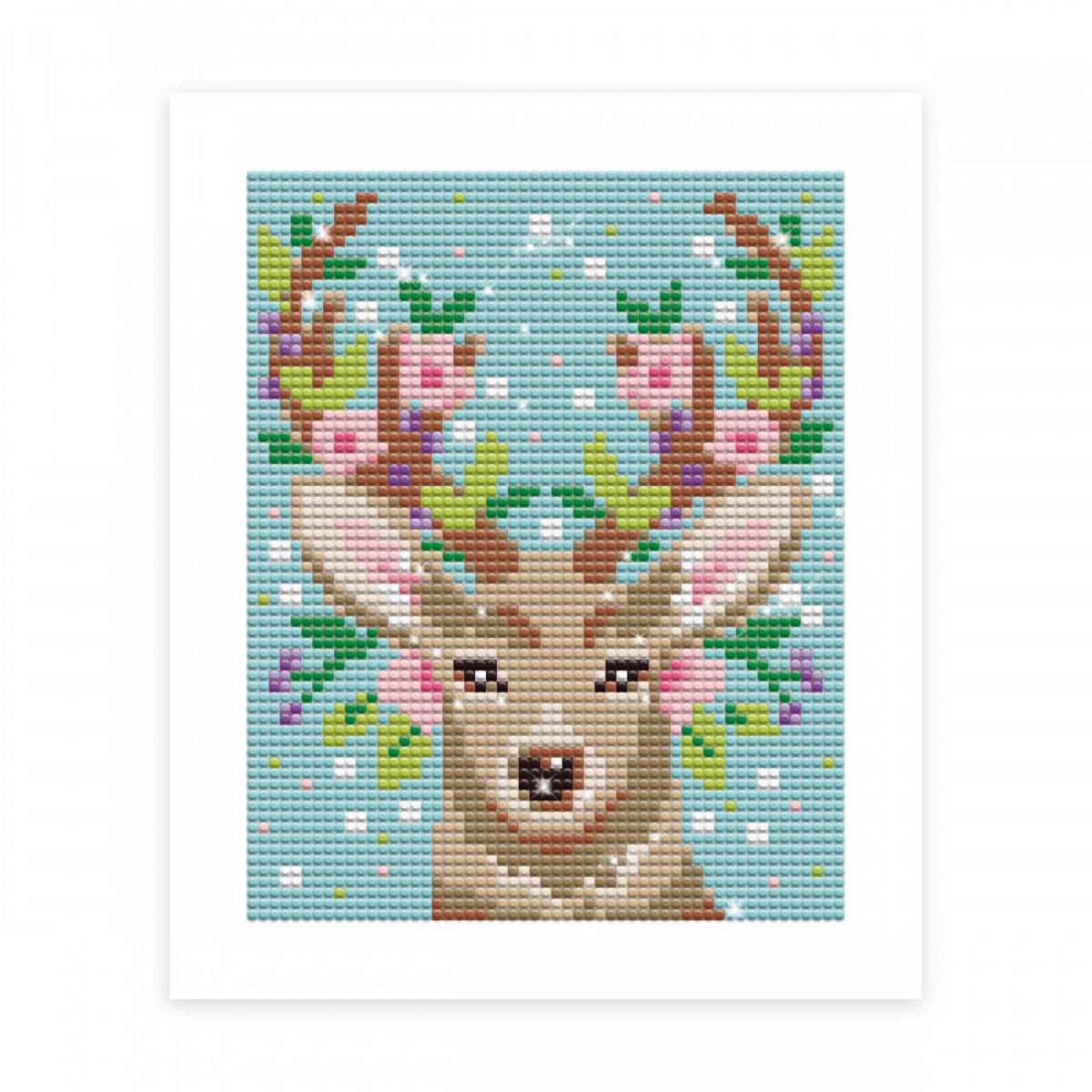 Peinture Diamant Cerf multicolore, JANOD