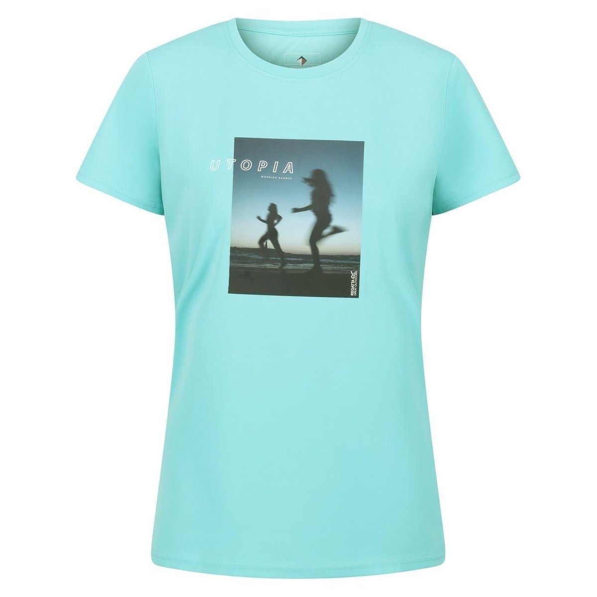 T-shirt manches courtes motif/style imprimé graphique GREAT OUTDOORS bleu turquoise imprimé graphique, REGATTA