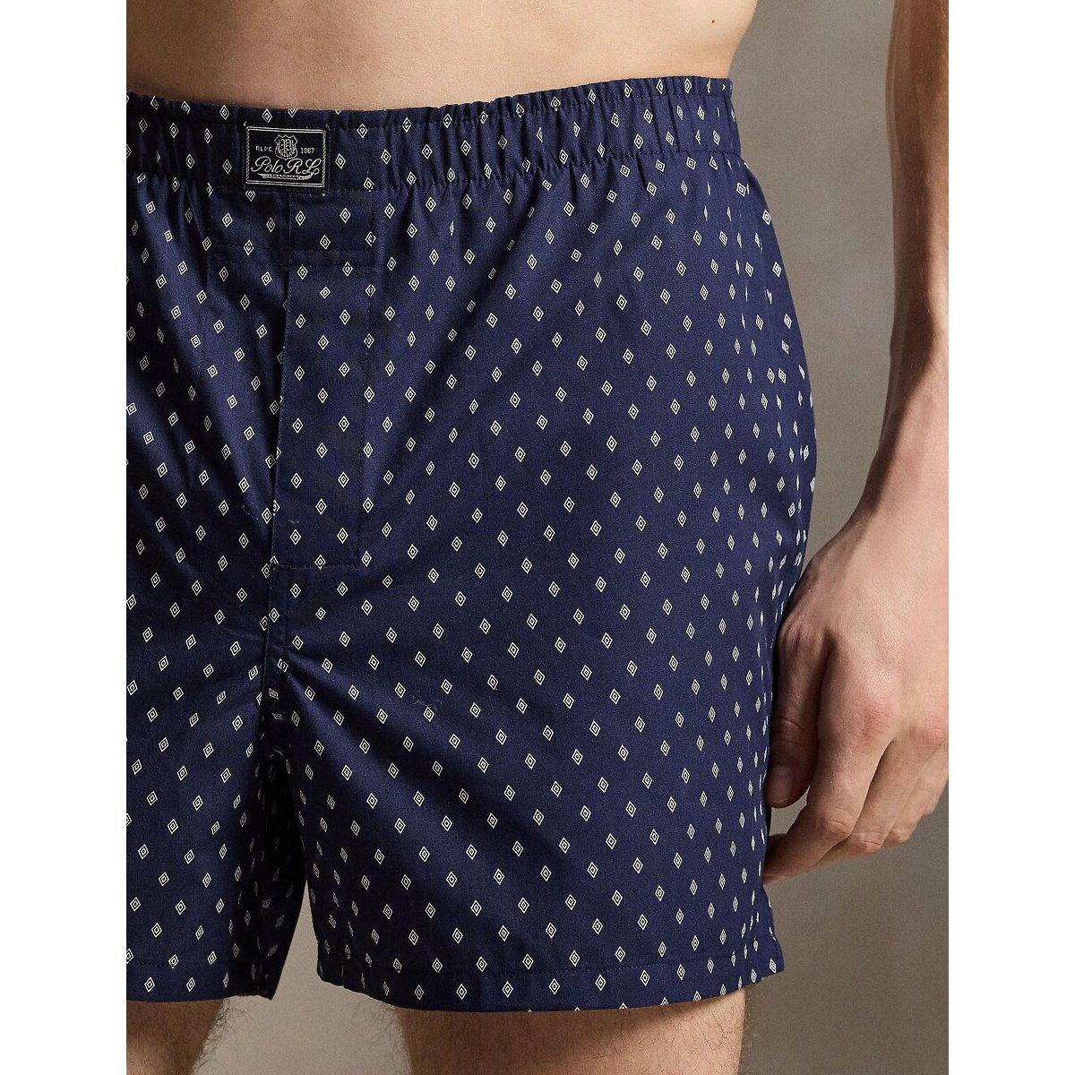 Pack of 3 Boxers in Cotton blue+white+navy, POLO RALPH LAUREN