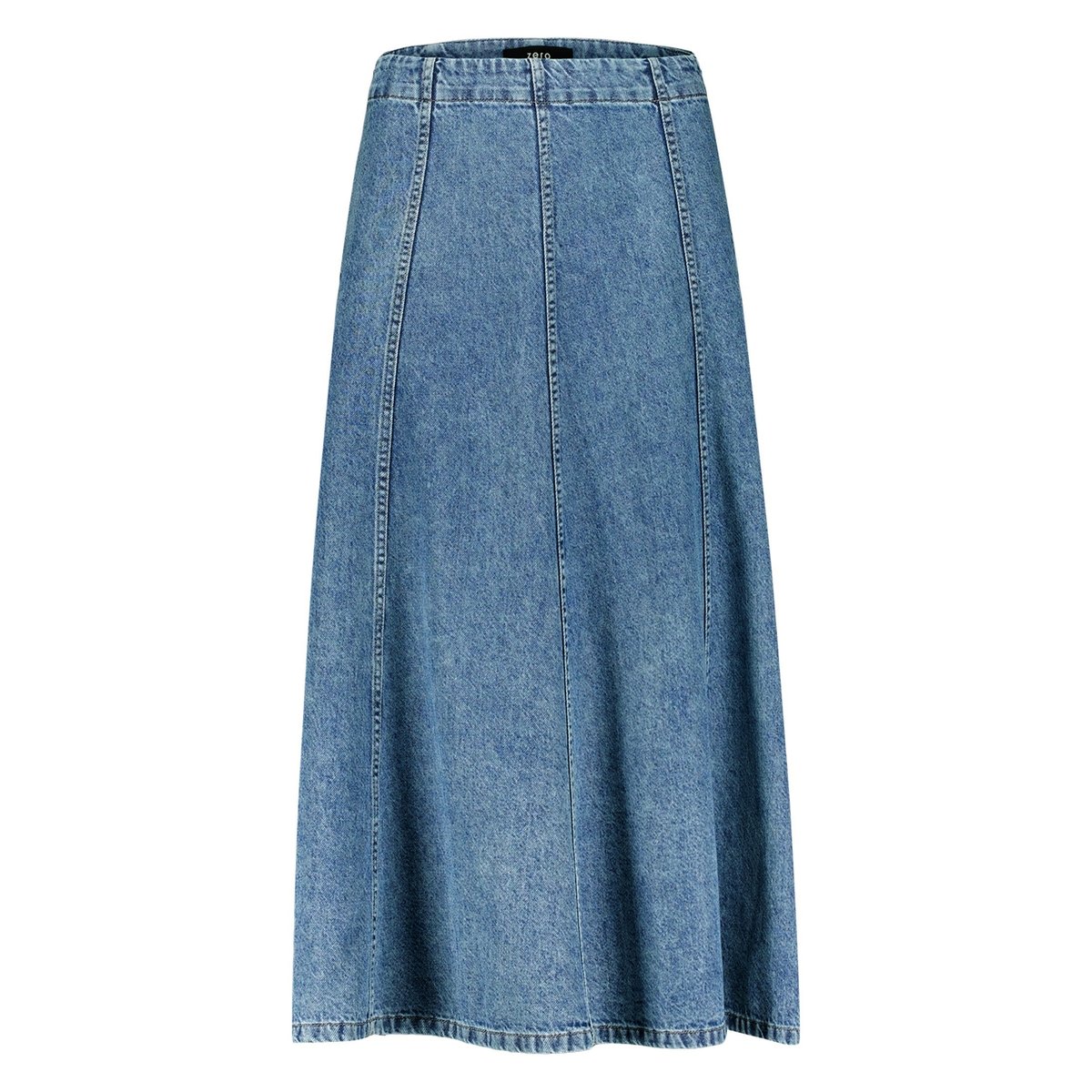 Jupe en jean à fermeture zippée middle blue denim, ZERO