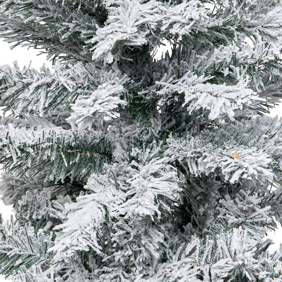 Sapin de Noël artificiel floqué 120 cm blanc, FEERIC LIGHTS & CHRISTMAS