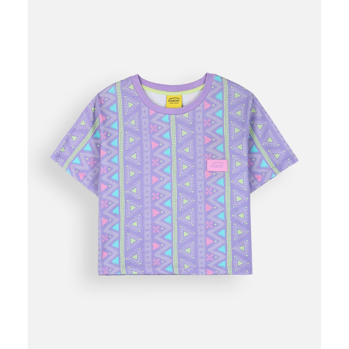 Tee-shirt en coton épais imprimé GEOSURF multicolore, OXBOW