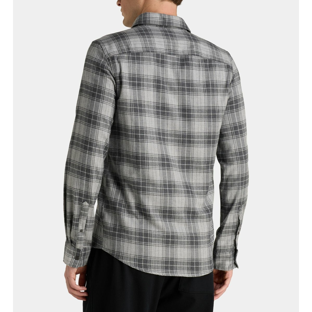 Chemise rifleck 2 à carreaux en coton gris, GALERIES LAFAYETTE