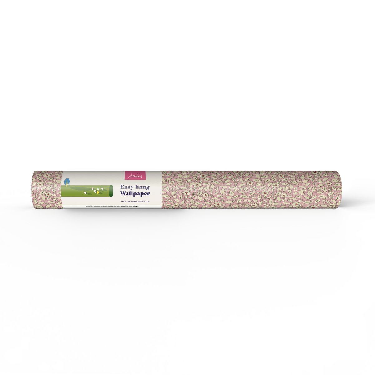 Papier peint Farandole de petites fleurs rose, beige, JOULES