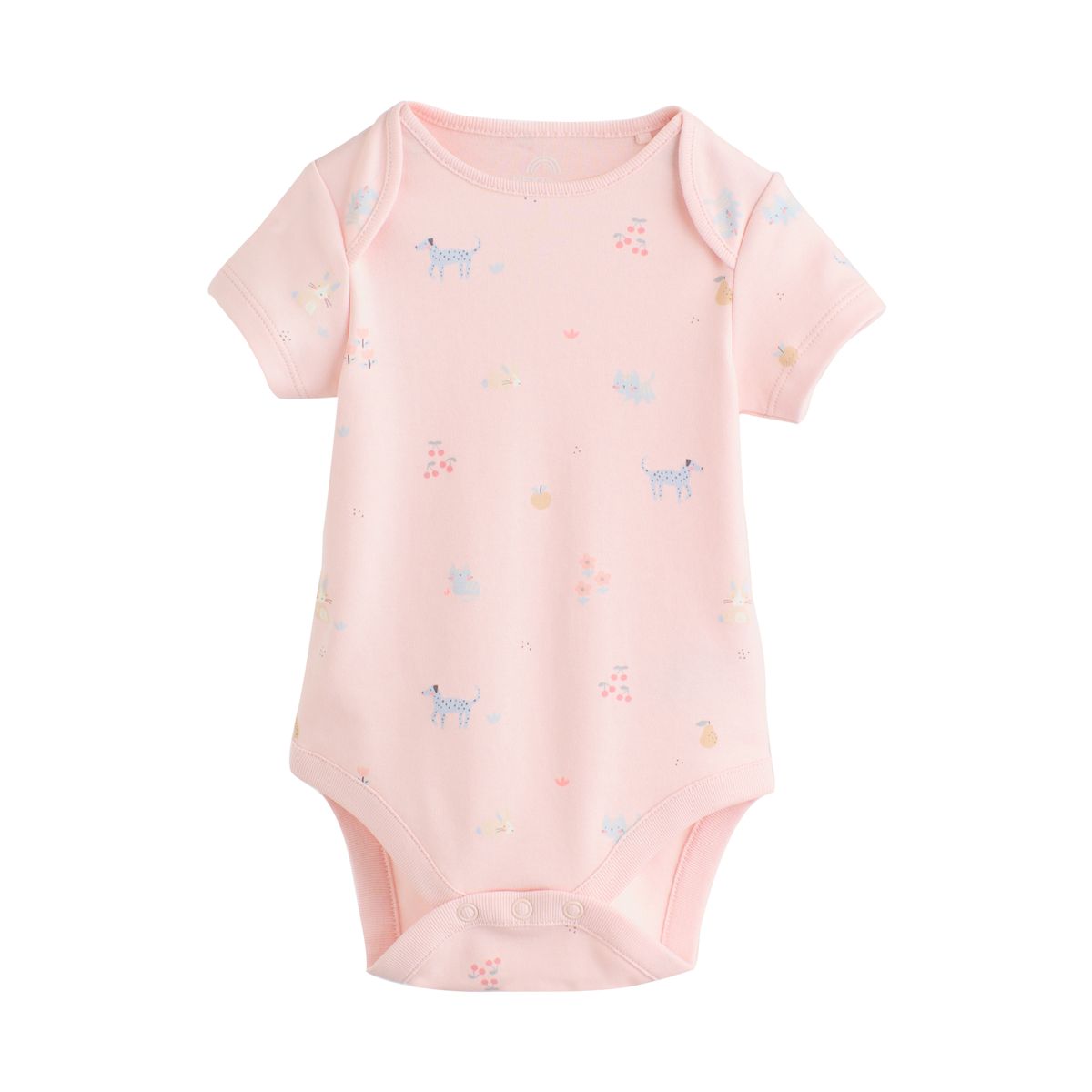 Body bébé à manches courtes, lot de 7 personnage multicolore pastel, NEXT
