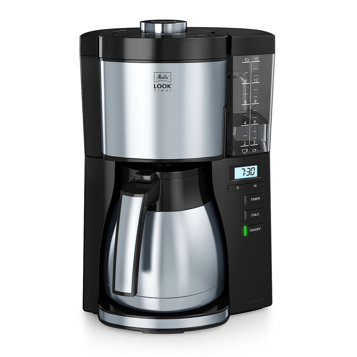 Cafetière filtre programmable Look Therm Timer noir/inox, MELITTA