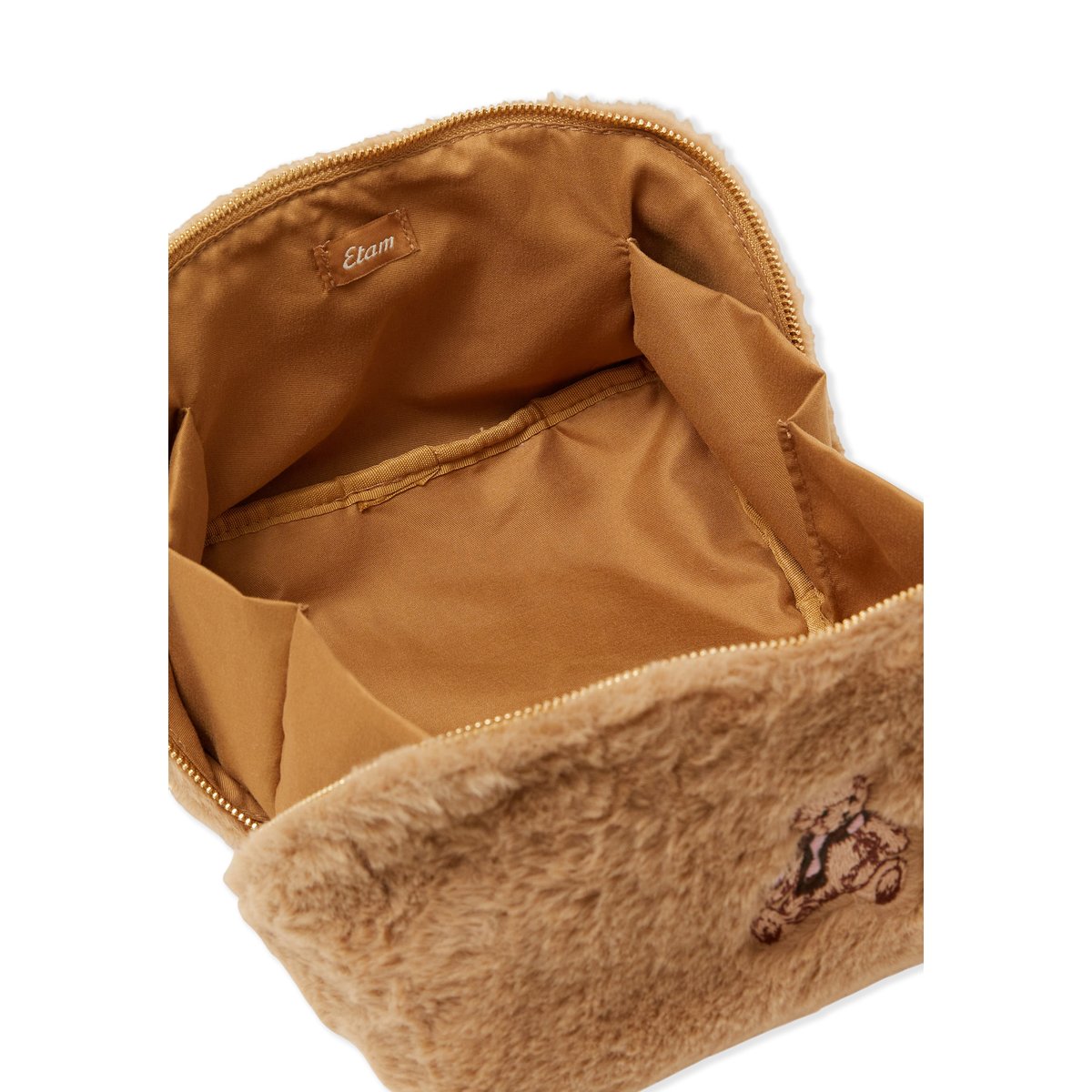 Trousse avec motif ourson HYPSOS taupe, ETAM