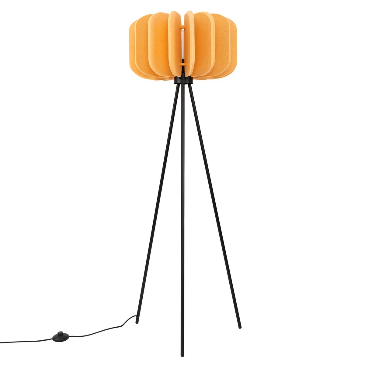 Lampadaire Feutre Jaune E27 1 Mula jaune, EDEN