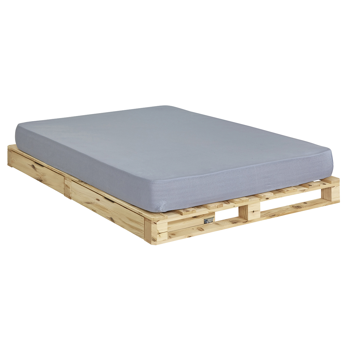 Lit palette Bois massif  CEMBRO bois naturel, AKITEN RETAIL