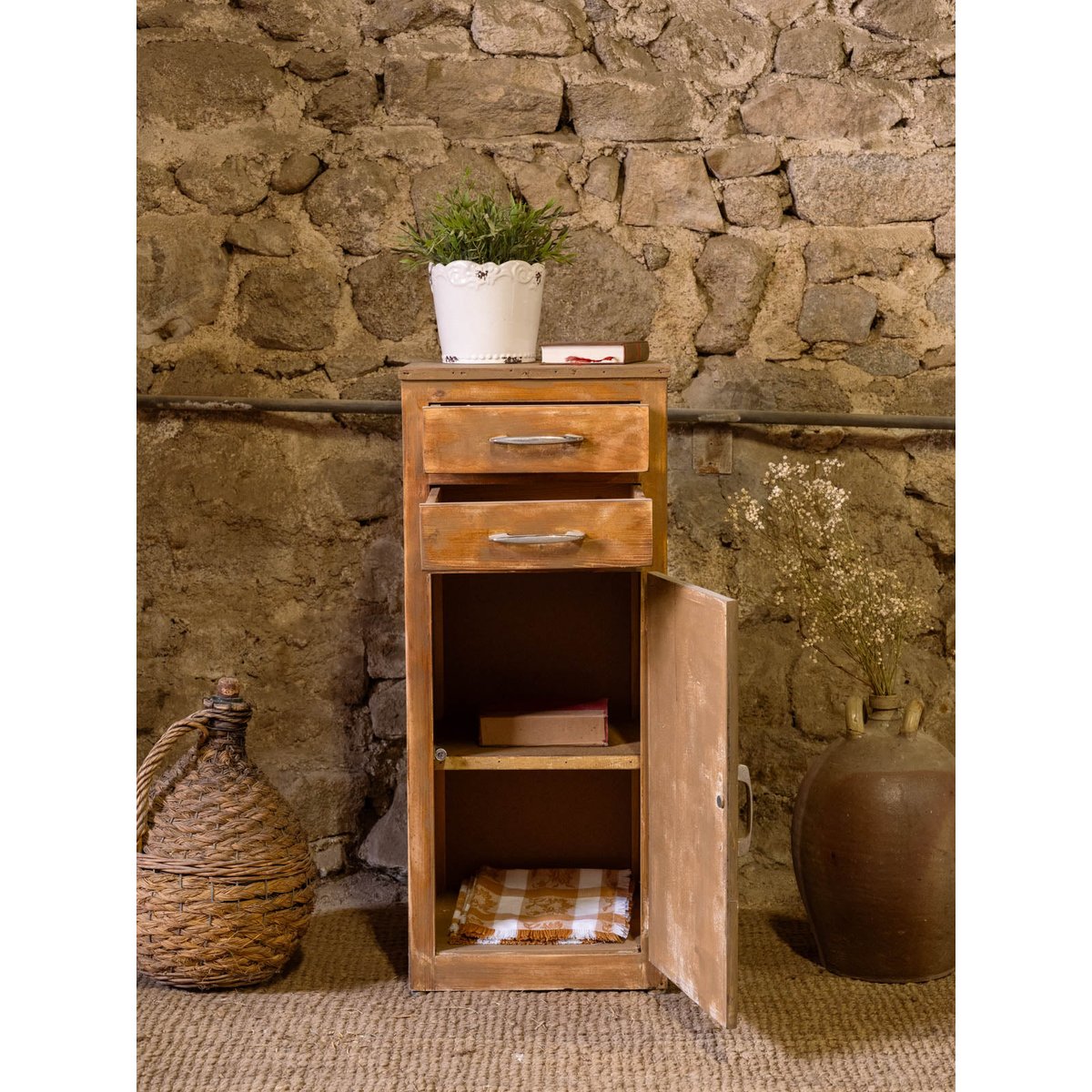 Meuble d'appoint en bois Gilbert N°1863 - Bon état beige, DEBONGOUT