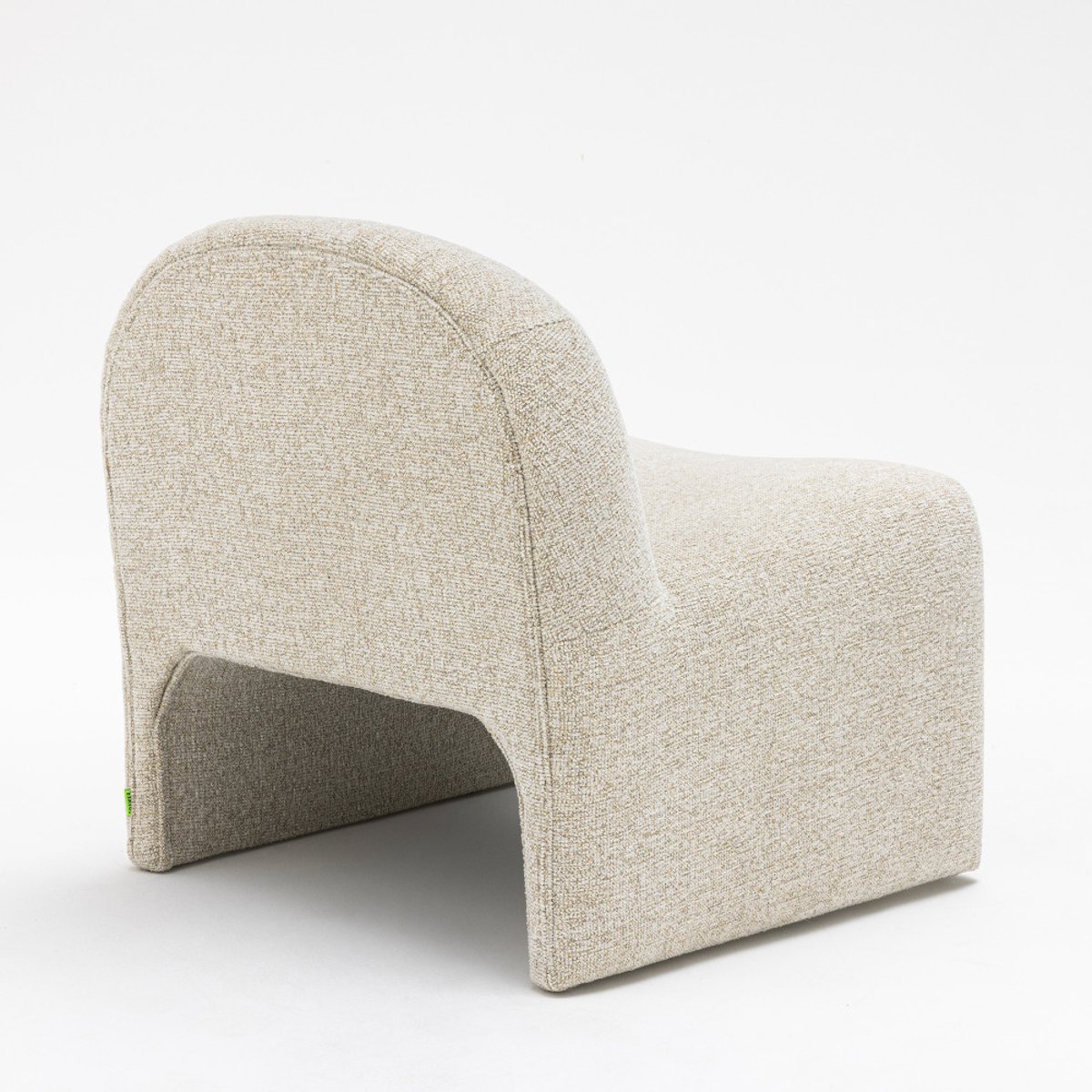 Fauteuil lounge en tissu- MALO beige chiné, DRAWER
