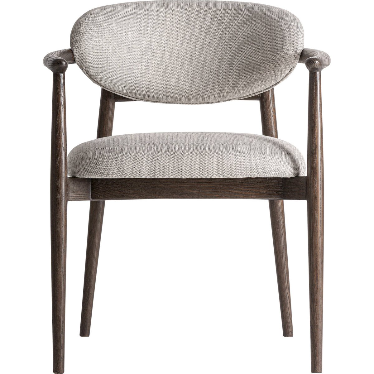Chaise contemporaine en frêne brun et blanc cassé, RECOLLECTION