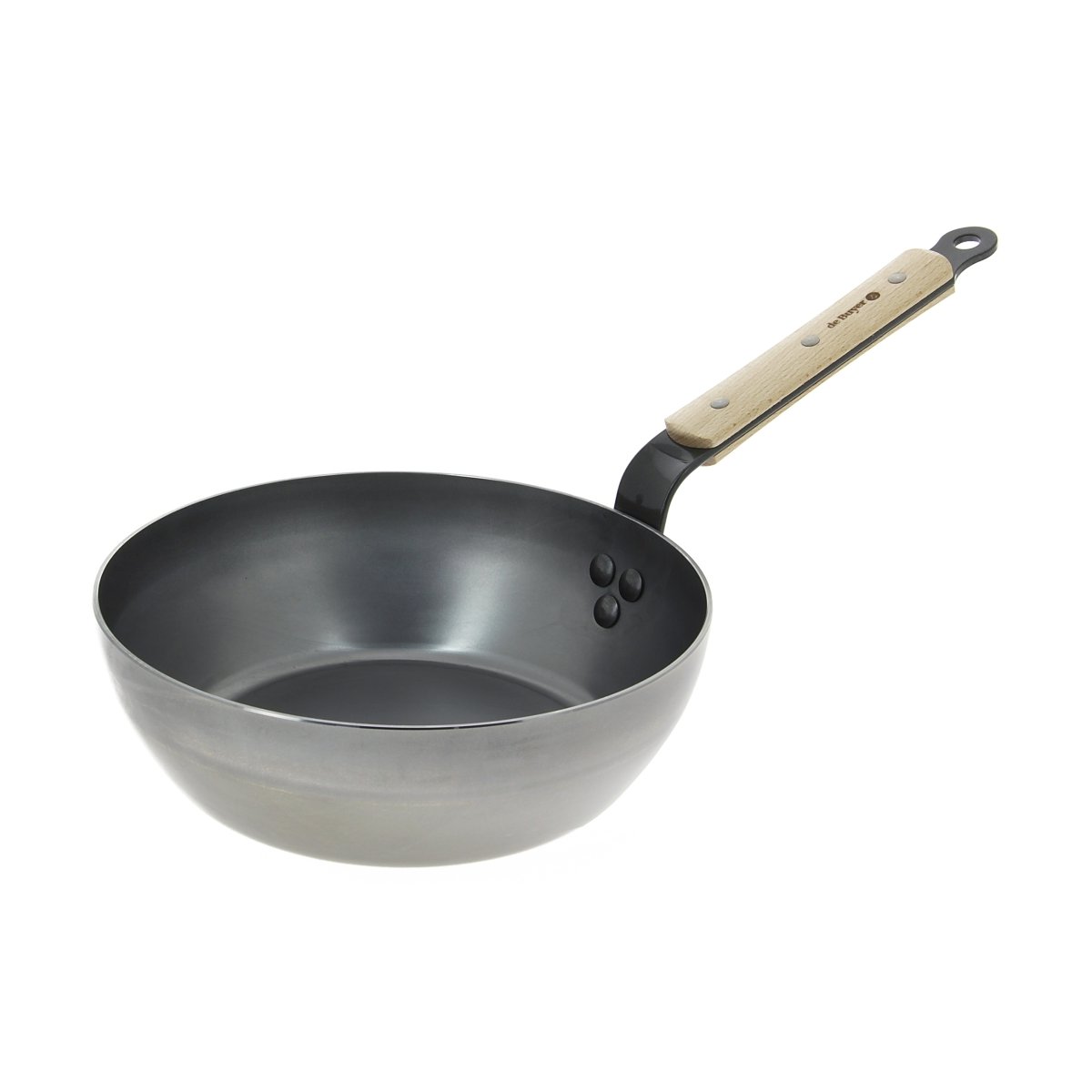 Poêle paysanne minéral b bois acier ø24 cm gris, DE BUYER