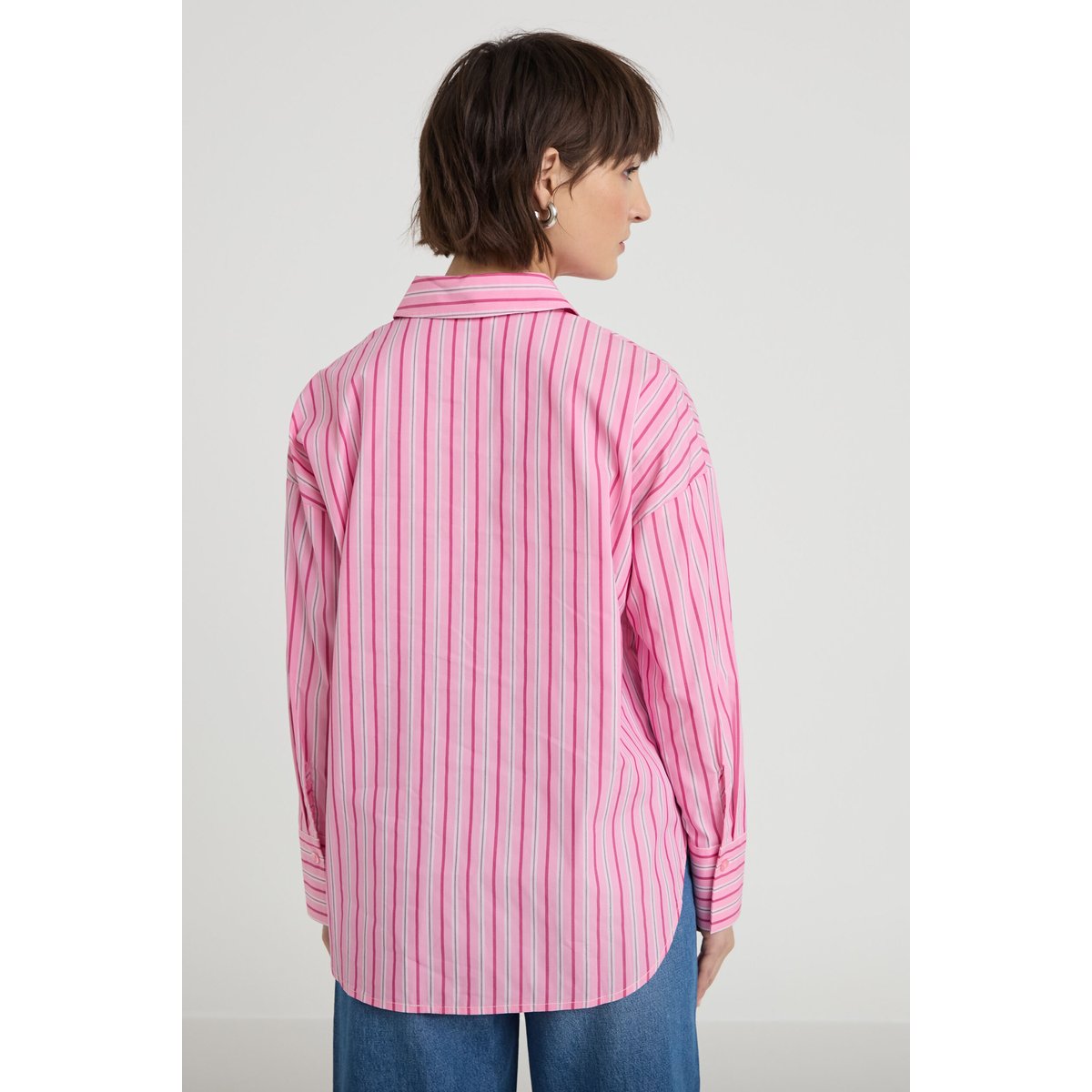Chemise oversize col classique rose vif, CACHE CACHE