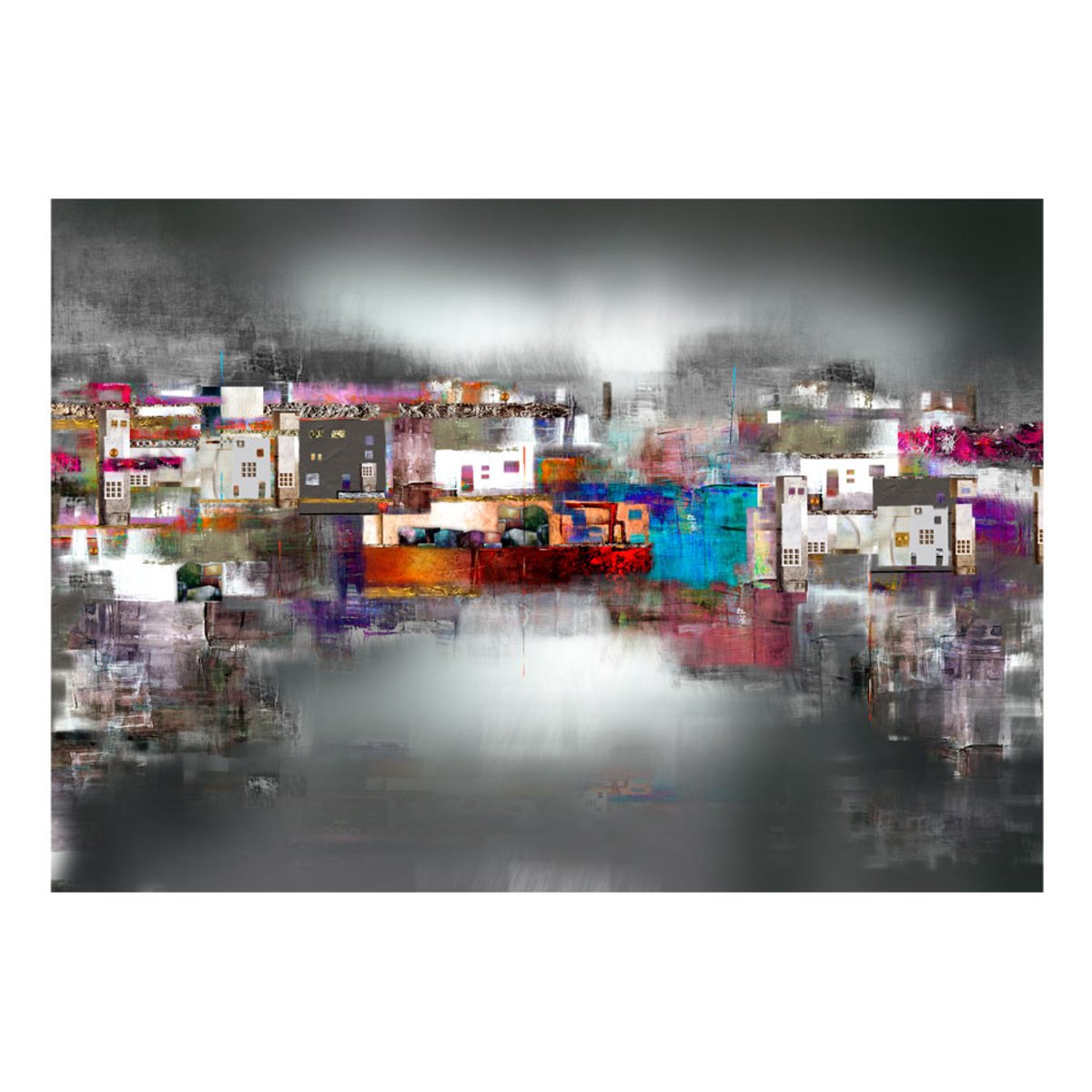 Papier peint intissé panoramique Abstractions Artistic Landscape multicouleur, EDEN