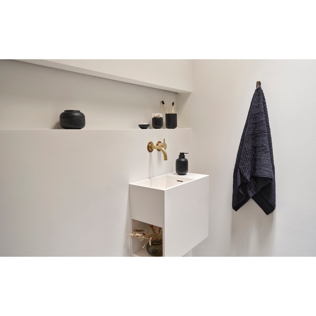Gobelet pour brosse à dents SENSU noir, ZONE DENMARK