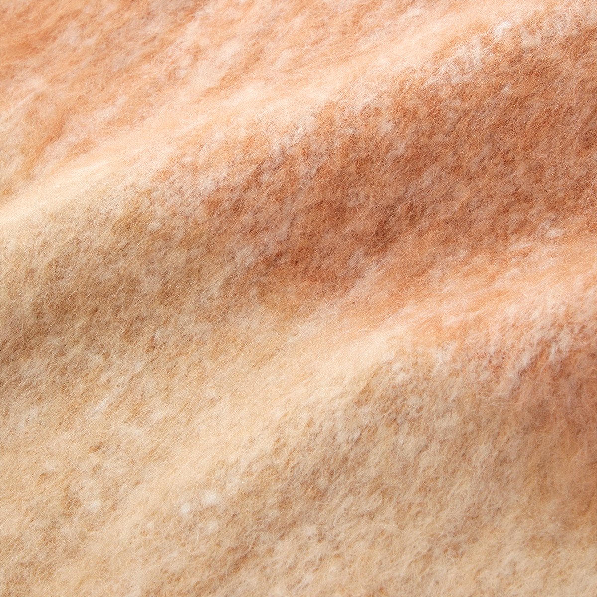 Couvre lit en mohair vert, NIMBUS sienne, DESFORGES