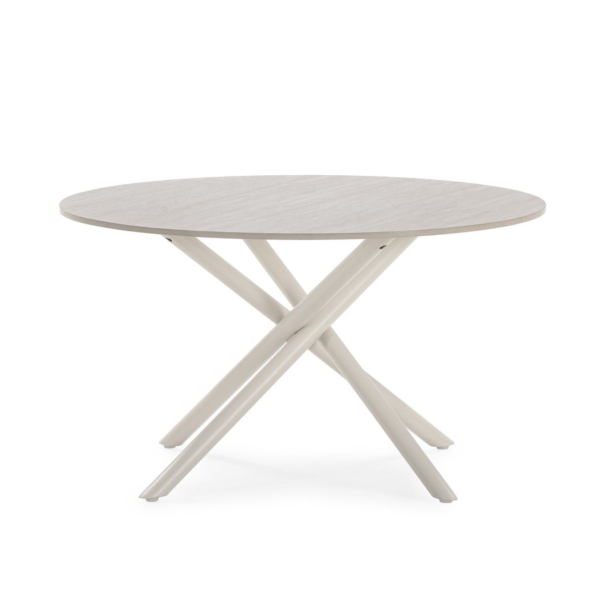 Table basse ronde avec pieds en métal - YSIA beige, CALICOSY